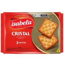 Biscoito Isabela Com Três Unidades Cristal Levemente Doce 414g