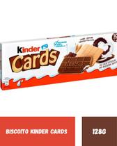 Biscoito Kinder Cards Wafer Crocante Recheio Cremoso 128g