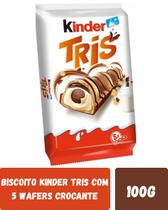 Biscoito kinder tris com 5 wafers crocante 100g Biscoito kinder tris com 5 wafers crocante 100g