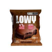 Biscoito Lowy 9,7g de Proteína Zero Açúcar Triplo Choco 50g Biscoito Lowy 9,7g de Proteína Zero Açúcar Triplo Choco 50g