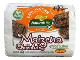 Biscoito Maizena Chocolate Vegano Sem Gluten Kodilar 12X112G Biscoito Maizena Chocolate Vegano Sem Gluten Kodilar 12X112G