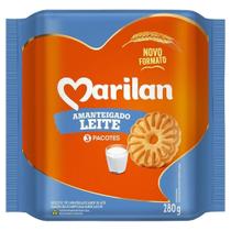 Biscoito Marilan Amanteigado Leite 280g - Embalagem com 30 Unidades