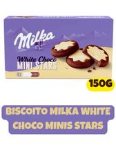 Biscoito milka white choco minis stars 150g