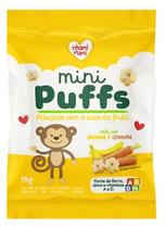 Biscoito Mini Puffs Banana E Cenoura 15g - Nhami Mami Biscoito Mini Puffs Banana E Cenoura 15g - Nhami Mami