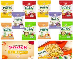 Biscoito Mini Puffs Snack Sortidos C/ 10x15gr Nhami Mami Biscoito Mini Puffs Snack Sortidos C/ 10x15gr Nhami Mami