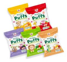 Biscoito Mini Puffs Sortidos C/ 5x15gr Nhami Mami Biscoito Mini Puffs Sortidos C/ 5x15gr Nhami Mami
