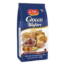 Biscoito mini wafer italiano de cacau gastone lago 400g snack premium com recheio cremoso