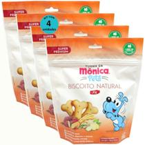 Biscoito Natural Fit 150G Cães Turma Da Mônica Kit Com 4