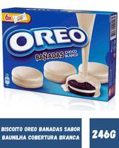 BISCOITO OREO BANADAS SABOR BAUNILHA COBERTURA BRANCA 246g