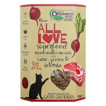 Biscoito Orgânico All Love Superfood Carne, Quinoa & Beterraba para Gatos Castrados - 150 g
