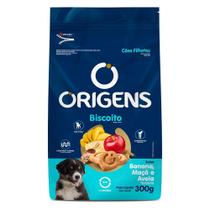 Biscoito Origens Banana, Maçã e Aveia para Cães Filhotes - 300 g