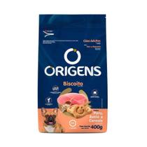 Biscoito Origens para Cães Adultos de Porte Mini e Pequeno Sabor Peru, Aveia e Cereais 400 g