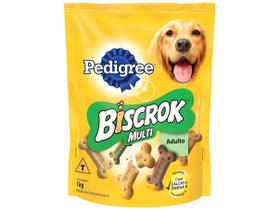 Biscoito p/Cães Adultos Multi Sabor 1kg Pedigree Biscrok