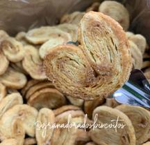 Biscoito palmier massa folhada pacote 1Kg