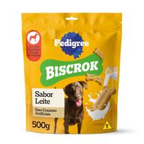 Biscoito Pedigree Biscrok Adulto Raça Grande Sabor Leite 500g
