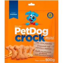 Biscoito pet dog crock ração mini petisco alimento cães snack 500gr