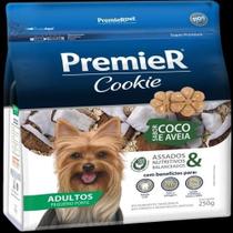 Biscoito Premier Cookie Fit Cães Adultos de Pequeno Porte Coco e Aveia 250g