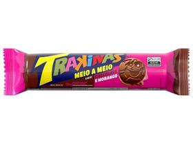 Biscoito Recheado Chocolate e Morango - Meio a Meio Trakinas 126g