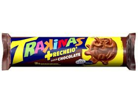 Biscoito Recheado Chocolate Mais Recheio - Trakinas 126g