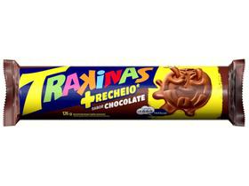 Biscoito Recheado Chocolate Mais Recheio - Trakinas 126g