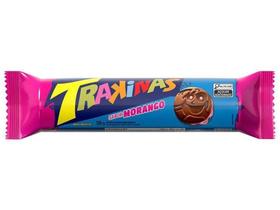Biscoito Recheado Morango Trakinas 126g Biscoito Recheado Morango Trakinas 126g