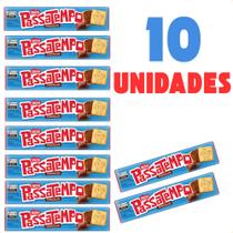 Biscoito Recheado Passatempo Bolacha Chocolate Kit com 10 Pacotes - 130g Cada - Nestlé