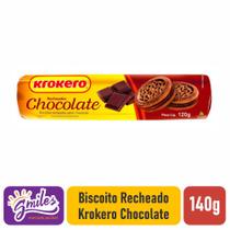 Biscoito Recheado Sabor Chocolate Krokero 140g