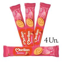 Biscoito Recheio Docinho de Morango Casquinha Mais Fina