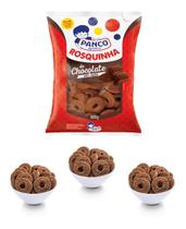 Biscoito Rosquinha De Chocolate Panco 500 Gramas Kit 3