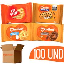 Biscoito Sache Amanteigados Pit Stop Cookie Marilan - 100 Un
