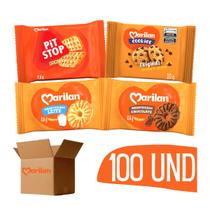 Biscoito Sache Amanteigados Pit Stop Cookie Marilan - 100 un