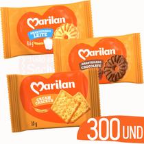 Biscoito Sache Leite Chocolate e Cracker Marilan 10g -300 Un