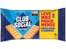 Biscoito Salgado sem Recheio Original Club Social Embalagem Econômica 24g Cada 12 Unidades