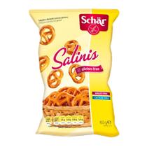 Biscoito Salinis Schär Mini Pretzel Salgado Sem Glúten 60g - Schar