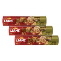 Biscoito Sem Lactose Canapé Integral Liane contendo 3 pacotes de 90g cada