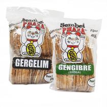 Biscoito Sembei Gergelim e Gengibre 500g Kit Misto - Phaza Biscoito Sembei Gergelim e Gengibre 500g Kit Misto - Phaza