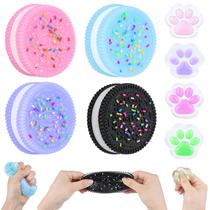 Biscoito Squishy Fidget Toys Harkta Taba, 4 unidades com presente de pata de gato
