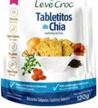 Biscoito Tabletito Salgado Chia Sem Glúten Leve Crock 120G