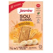 Biscoito Vegano Integral Banana & Aveia Jasmine SouSweet 75g