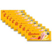 Biscoito Wafer Bauducco Morango Kit 10 Pacotes De 140G