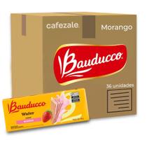 Biscoito Wafer Bauducco Morango Kit 36 Pacotes De 140G