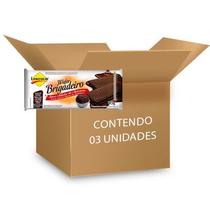 Biscoito Wafer Brigadeiro Zero Lactose, Zero Açúcar Lowçucar contendo 3 pacotes de 115g cada