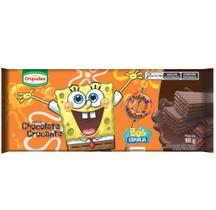 Biscoito Wafer Chocolate Crocante Bob Esponja 90g