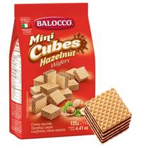 Biscoito wafer cocoa balocco mini cubo sabor avelã 125g