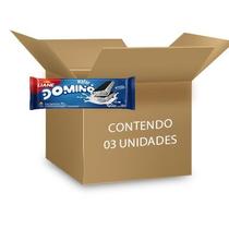 Biscoito Wafer Dominó Baunilha Sem Lactose Liane contendo 3 pacotes de 90g cada