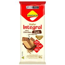 Biscoito Wafer Integral Lowçucar Zero Lactose Sabor Chocolate Dark 90g Biscoito Wafer Integral Lowçucar Zero Lactose Sabor Chocolate Dark 90g