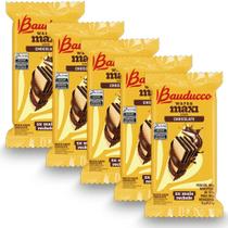 Biscoito Wafer Maxi Bauducco Chocolate Kit 5 Pacotes De 104G