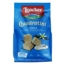Biscoito Wafer Quadratini Sabor Baunilha Loacker 125g Biscoito Wafer Quadratini Sabor Baunilha Loacker 125g