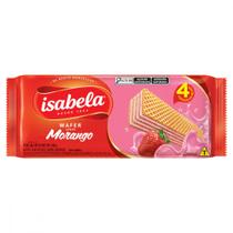 Biscoito Wafer Recheio Morango Isabela Pacote 100g Biscoito Wafer Recheio Morango Isabela Pacote 100g