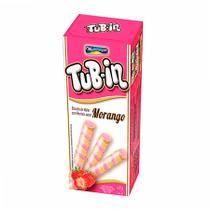 Biscoito Wafer Sabor Morango Tubinho 48g - Montevérgine